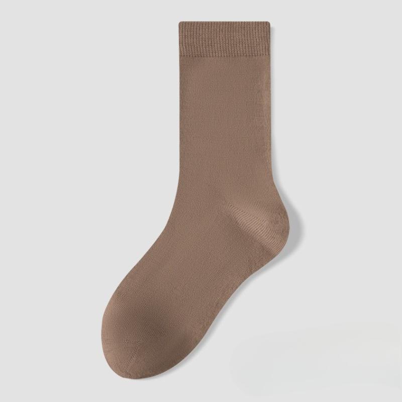 Women's Wool Thickened Heat-retaining and Warm Mid-calf Socks with Stretch and No Bones, Made of Mulberry Silk.