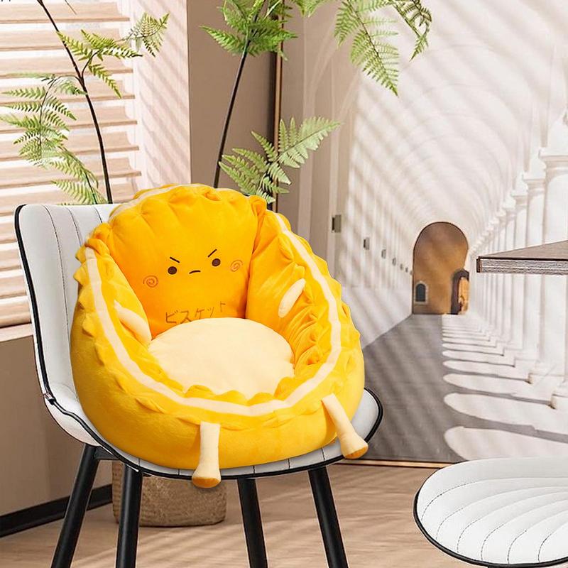 Cartoon Cute Egg Chair Cushion Floor Reading Gaming Chair Cushion Cushion Backrest Dormitory Office Comfy Non-Slip Chair Cushion