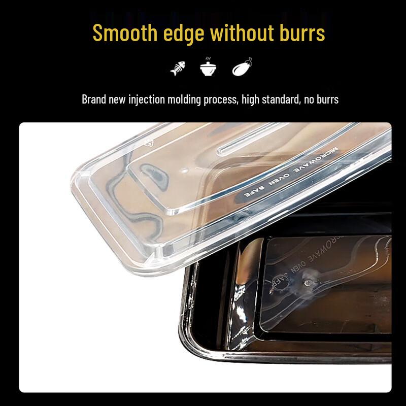 Disposable Black Rectangular Takeout Containers