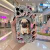Pug HAPPY Letter Sunglasses Star Wavy Edge Phone Case for iPhone 17 16 15 14 13 12 11 8 7 Plus Pro Max Funny Dog