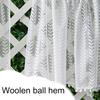1Pc Short Curtains Window Wine Cabinet Door Polyester French Style Lace Kitchen Small Valance Jacquard Half Tulle Ruffle Curtain