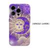 Celestial Sun Moon Art Phone Case for IPhone 17AIR 16E 16 15 14 13 12 11 17 Pro Max Plus Double-layer Back Cover