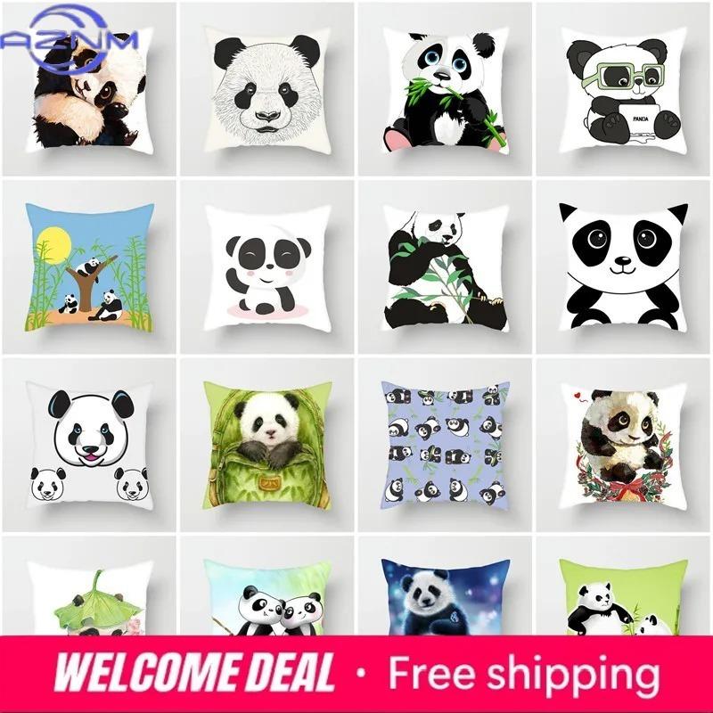Sofa Bedroom Cute Panda Pillowcase Home Decoration Zipper Pillowcase