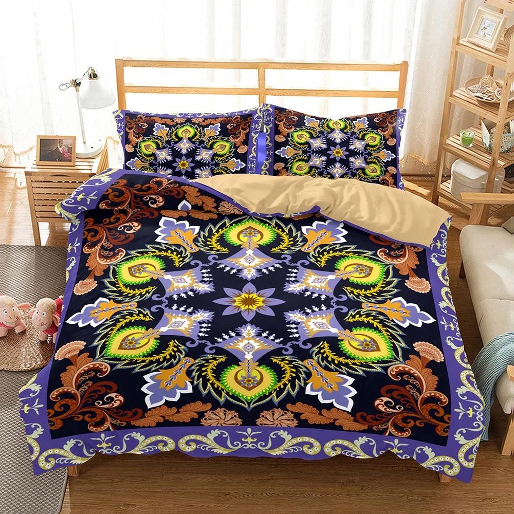 High-End Premium Bed Cover Sets for Bohemian European plus American Style Boho Gold Beding Set Bedrom Warm Comforter Set Quen High Quality