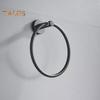 Suction Cup Towel Ring Wall-Mounted Metal Holder Solid Color Easy To Install Bathroom Hand Towel Holder Hanger Hook