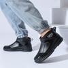 Herren Trendige Kurze Röhre Wasserschuhe Niedrig geschnitten Mode Regenschuhe Gummistiefel Flacher Mund Rutschfeste Gummischuhe Outdoor Wasserschuhe