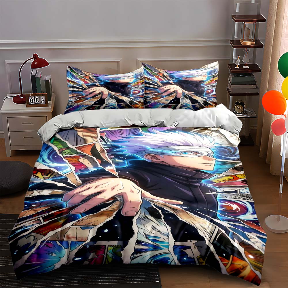 

Vivid anime illustration. Bedding Duvet cover sets Duvet covers Pillowcases gifts (1 * Duvet Cover 2 * Pillowcases, without duvet insert) 135x200cm