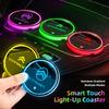 Car Coaster Pad Colorful Led Atmosphere Light Water Cup Mat Valve Cap For C4 C3 C5 C1 C6 C2 C5X e-C4 X C-Elysee Berlingo