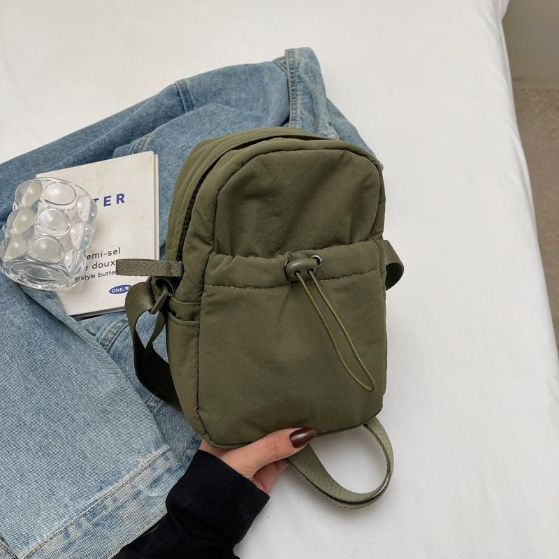 Canvas Mobile Phone Bag Female Crossbody Niche Design Small Bag For Mobile Phones