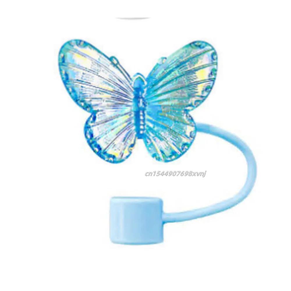 

10mm Laser Butterfly Straw Plug Dust Cap For Stanley 30&40Oz Tumbler Reusable 10mm Sippy Cover Water Cup Decoration Accessories