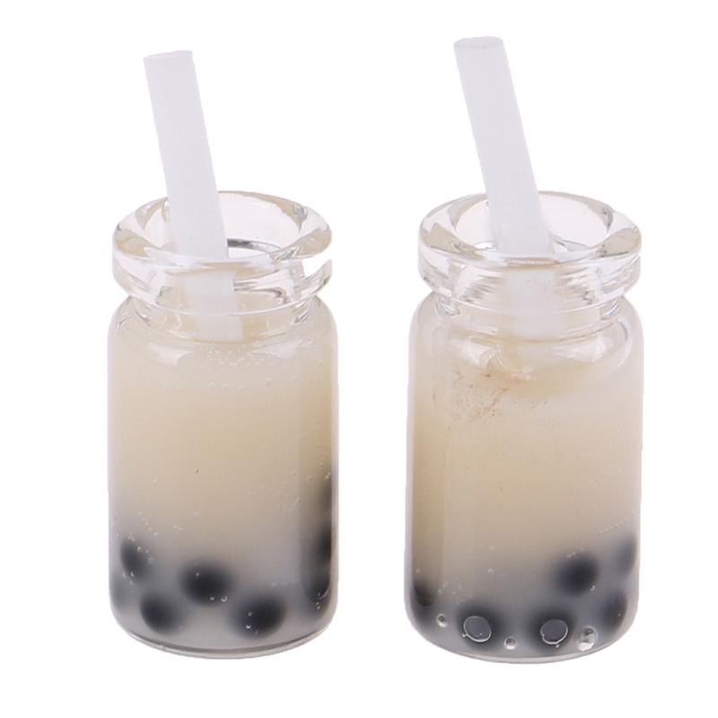 Mini Milkshake Ice Cream Lemon Milk Fruit Tea Water Cup Strawberry Banana Miniatures Dollhouse Accessories Cups Kitchen Toys