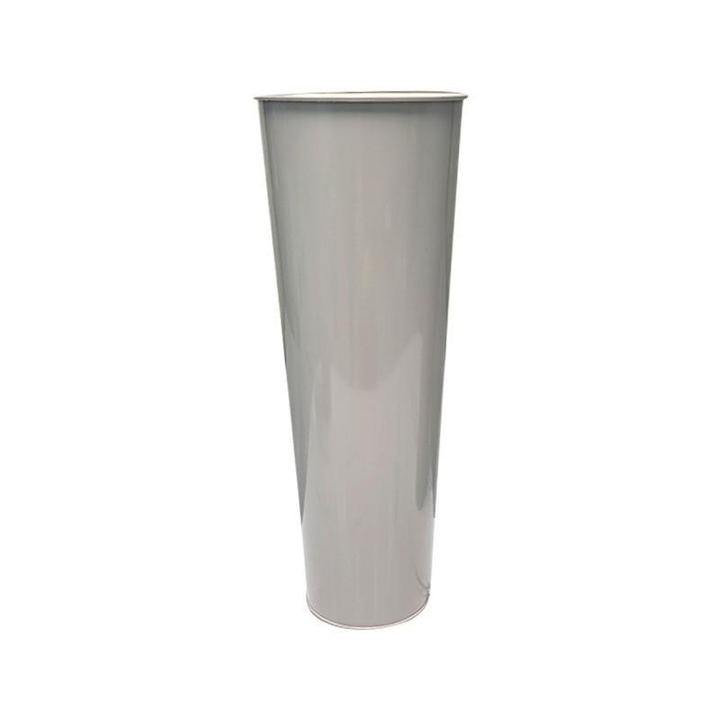 Modern Minimalist Iron Flower Vase 40cm Tall Gray Tabletop Decor Living Room Office Wedding Centerpiece