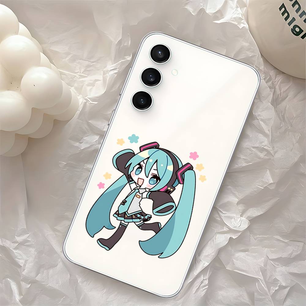 Kawaii H-Hatsune Miku-S Phone Case For Samsung Galaxy S25 S24 S23 S22 S21 FE Ultra Plus A32 A53 A13 A31 Soft Cover