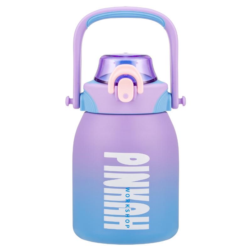 

Pinjiajia 1L Gradient Dual-Spout Stainless Steel Insulated Thermos 1L