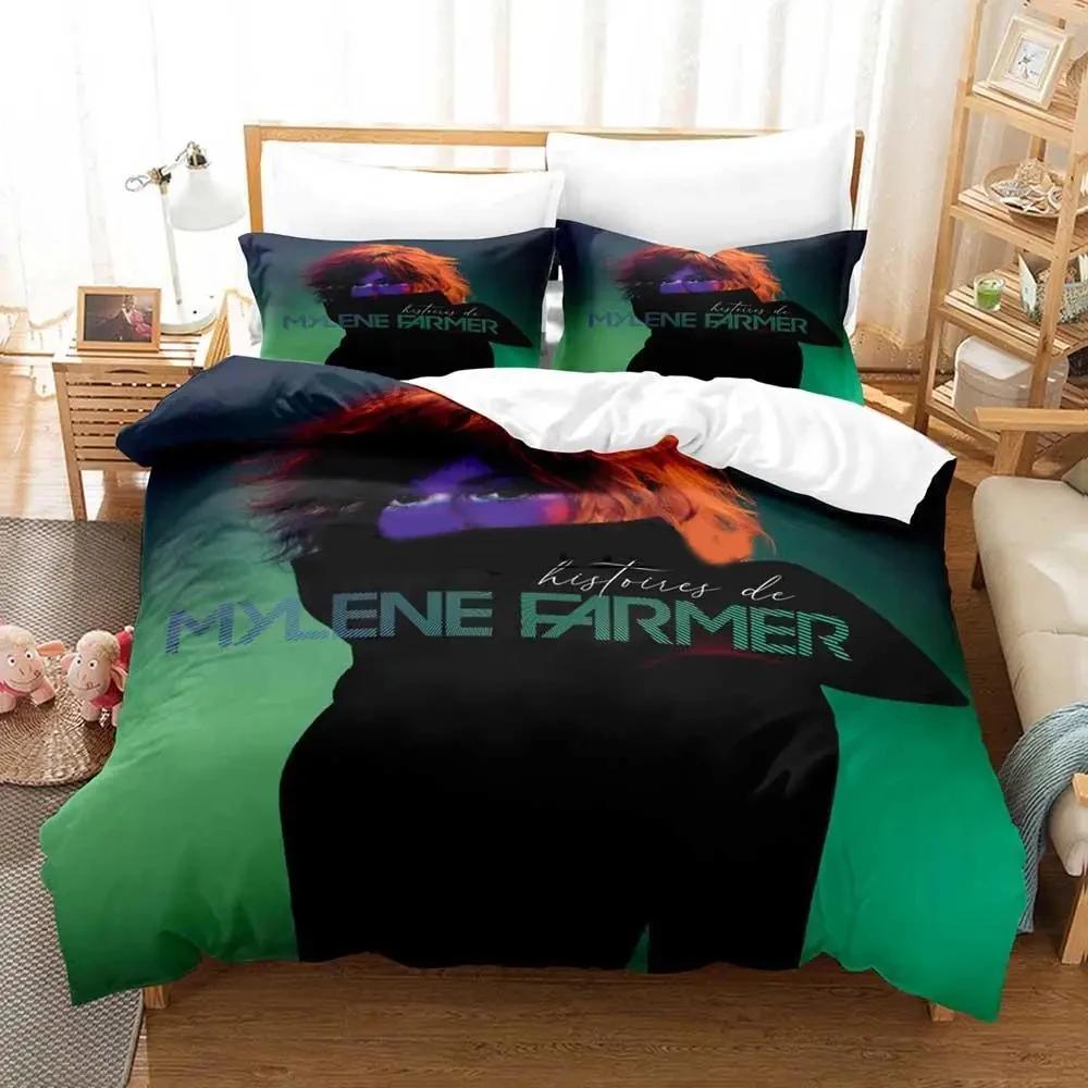 Single Mylene Farmer Bedding Set Duvet Cover Bed Set Quilt Cover Pillowcase Comforter King Queen Size Boys Adult Bedding Set