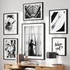 Wall Art Canvas Painting Paris Towel Champagne Fashion Girl Black White Home Decor Posters And Print Living Room Wall Pictures