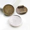 10pcs 25mm Inner Size Antique Silver Plated Square Cabochon Base Cameo Setting Charms Pendant For 10 mm Leather Bracelet