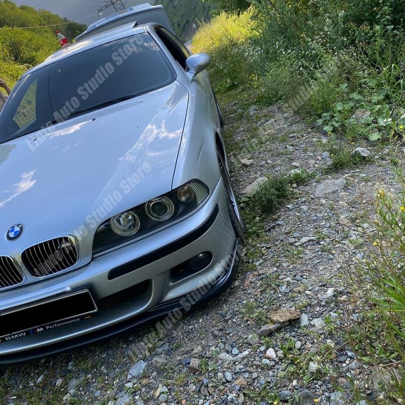 3pcs H Style Front Bumper Lip Spoiler for BMW E39 5 Series M5 M Pack 1996-2003 MP Bumpers Sedan Touring Wagon Gloss Painted