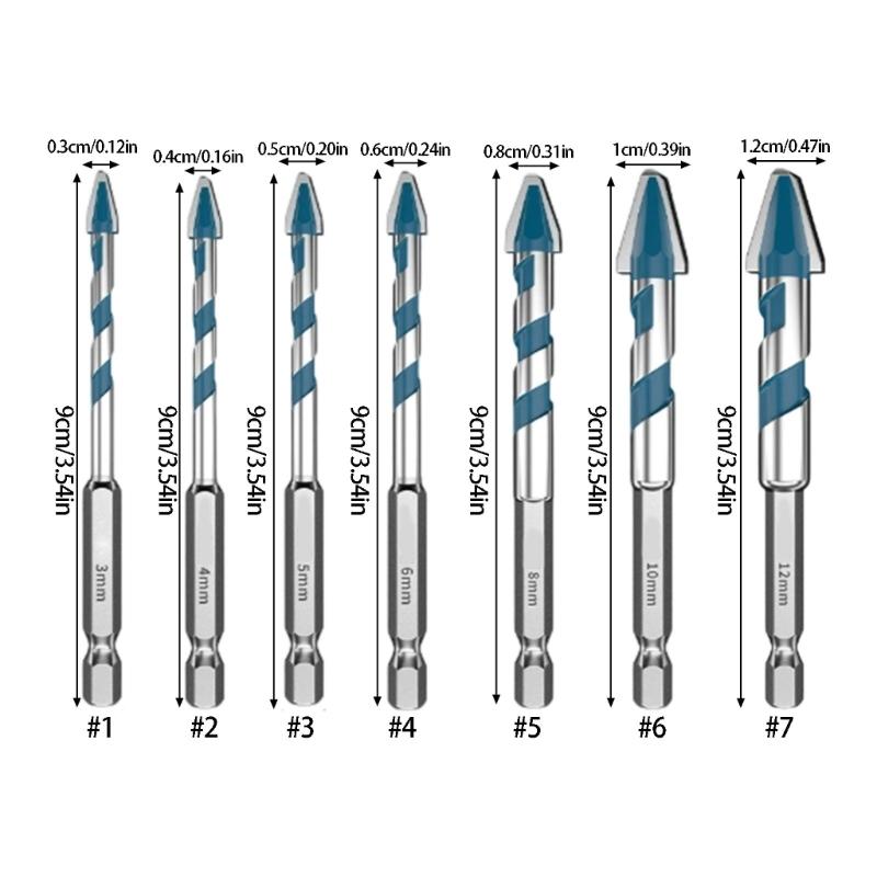 Hexagonal Shank Offset Drill Bit For Wood Glass Ceramic Tile And Concrete With U Shape Helical Flute Design No Water Needed