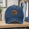 Retro Biker Print Washed Baseball Cap  Unisex Adjustable Dad Hat for Outdoor Daily Wear Parties Vacations Valentines Gift