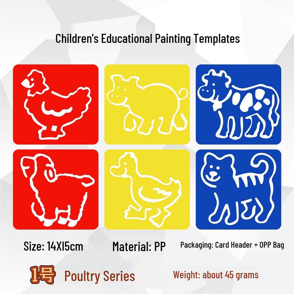 Children's Educational Painting Stencils: DIY Plastic Templates for Early Education
