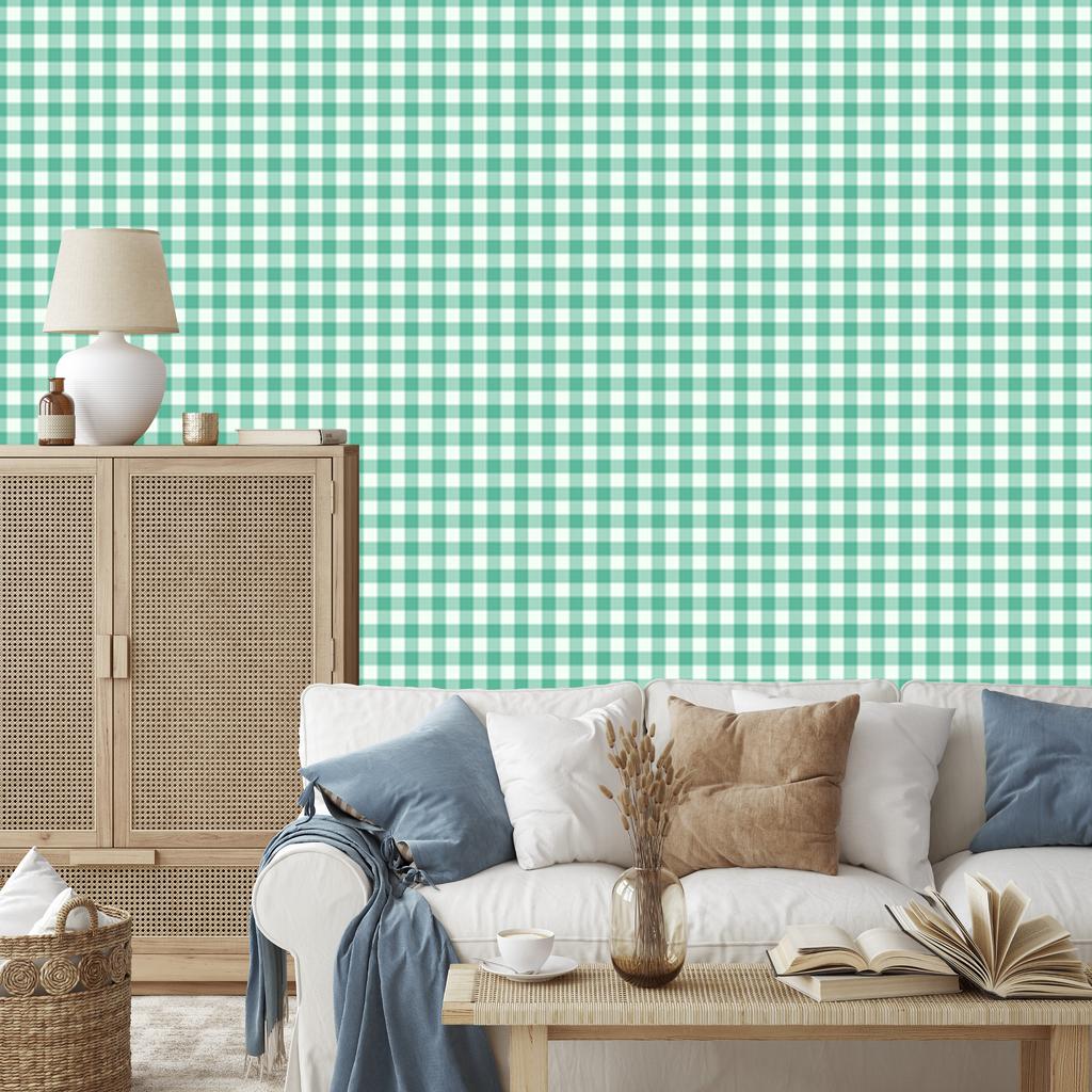 Wallpaper Mint and sea fabric pattern, mint background 50x1000