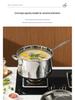 304 Stainless Steel Three-Ply Saucepan with Single Handle for Induction, Ideal for Baby Food, Noodles, and Household Cooking.