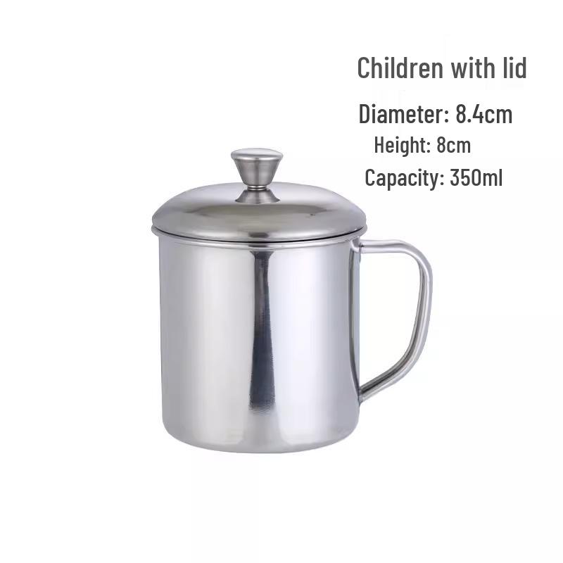 304 Stainless Steel Anti-Scald Double-Layer Water Cup for Kids and Students with Engraving