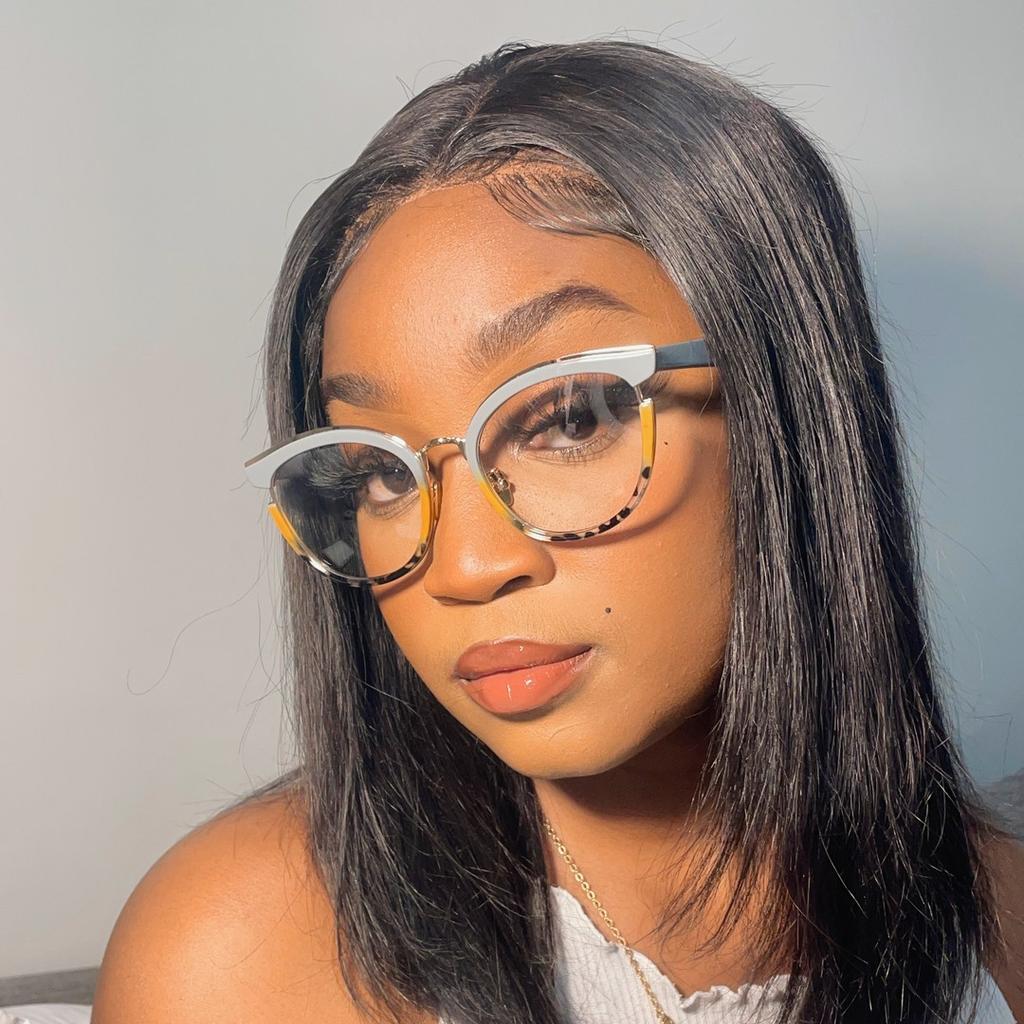 Vintage Cat Eye TR90 Glasses Women Anti Blue Light Designer Optical Frame Myopia Prescription Trendy Luxury Brand