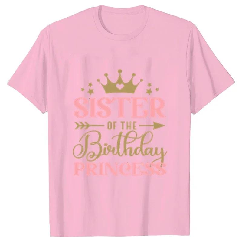 Birthday Princess Bundle Dad Mom of The Girls Birthday Party Tshirt O Neck Tops Short Sleeve Clothes