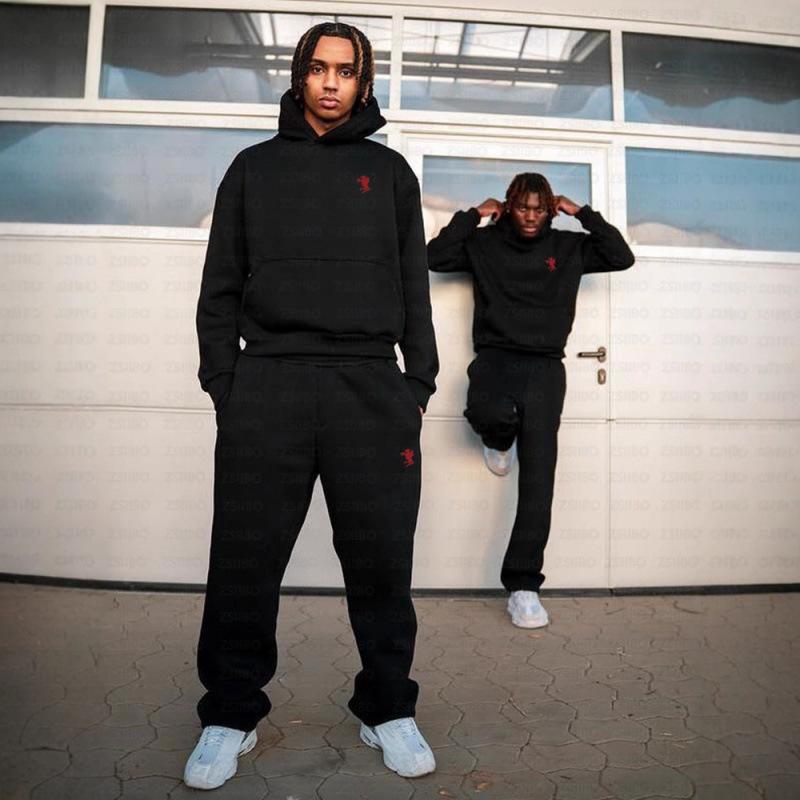 Y2K Retro Hoodie & Sweatpants Set - European & American Street Style