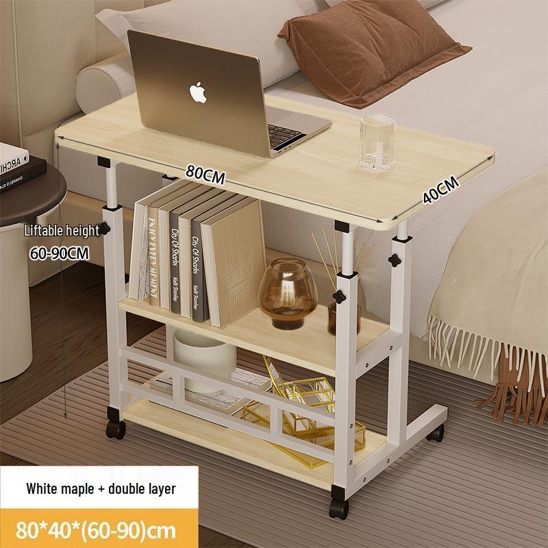 Mobile Study Desk: Adjustable Bedside Computer Table for Dorms & Bedrooms