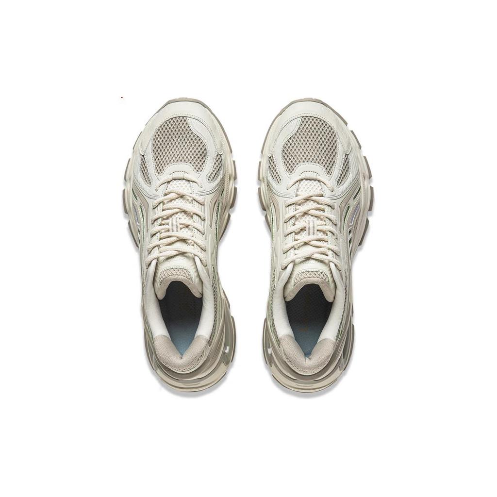 New LiNing Furious Rider BOW Cushioned Slip Resistant Low Top Running Shoes Men's Green Gray AZGU007-1