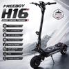 FREEBOY H16 3000WElectric Scooter 11" Off-Road Tire 60V 30Ah Battery Aluminum Frame Steering Damper Dual Hydraulic Disc Brake IPX5