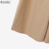 ZANZEA Women Long Sleeve Cropped Tops and Wide Leg Pants Casual Two Piece Suit Set