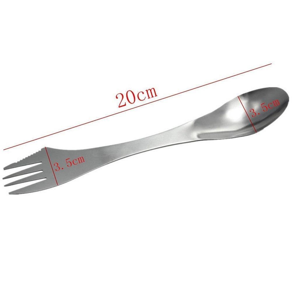 1 Pc 3 In 1 Titanium Fork Spoon Spork Cutlery Utensil Combo Kitchen Outdoor Picnic