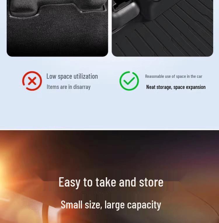 Rear Row Storage Organizer & Trash Can for Tesla Model Y Accessories