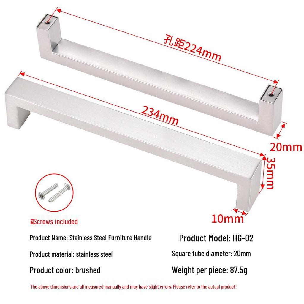 Modern Simple Stainless Steel Kitchen Cabinet & Wardrobe Handle for Doors and Drawers