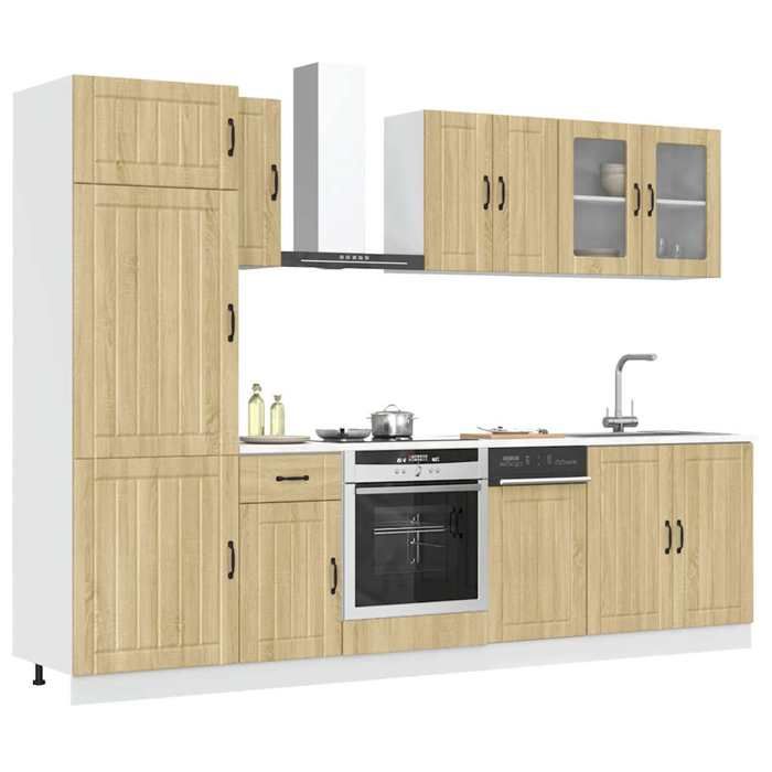 VidaXL Ensemble de 8 meubles de cuisine "Lucca" en chêne Sonoma 3314804