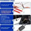 LED Yellow White Car Daytime Running Light Strip Scan Turn Signal Indicator Headlight Car Hood Decorative Light Universal 12V