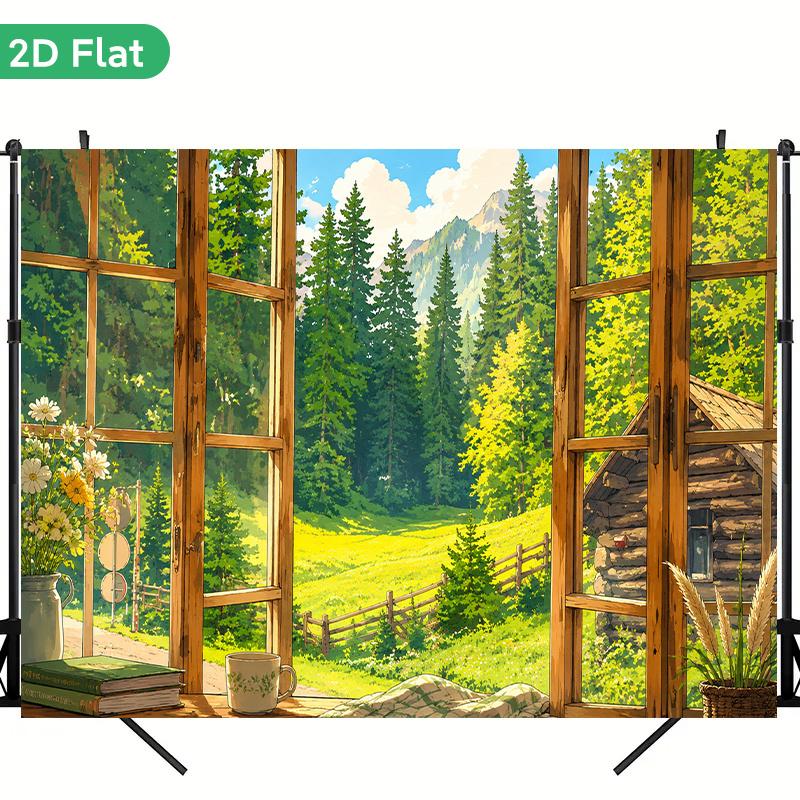 1Pcs Outdoor View Decoration Background Winter Backdrop Decorations For Photo Studio Photo Booth Christmas Party