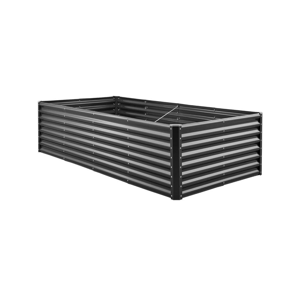 Metal Raised Garden Bed, 2.4 X 1.2 X 0.6 M Outdoor Galvanized Planter Garden Box, Open Bottom Design, Large Planter Raised Bed for Growing Vegetables,