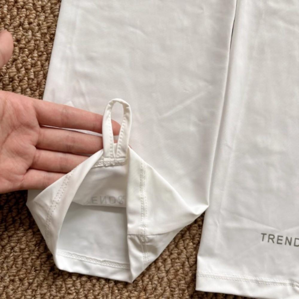 Arm Protection Cycling Sunscreen Sleeves Elastic Loose Long Ice Silk Sleeves Thin White Sunscreen Arm Covers Summer