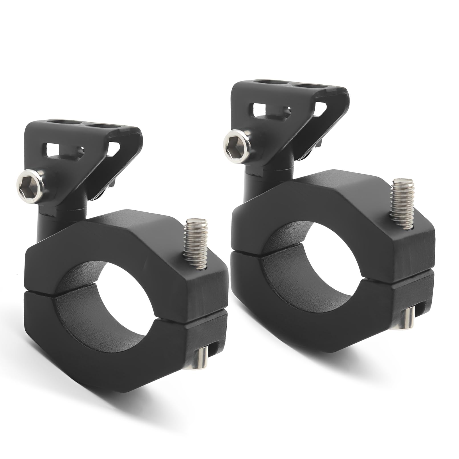 

Motorcycle Light Bracket Adjustable Angle Motorbike Fog Light Mount Bicycle Mirror Clamp Handlebar Riser Black Aluminum Alloy 17mm-32mm