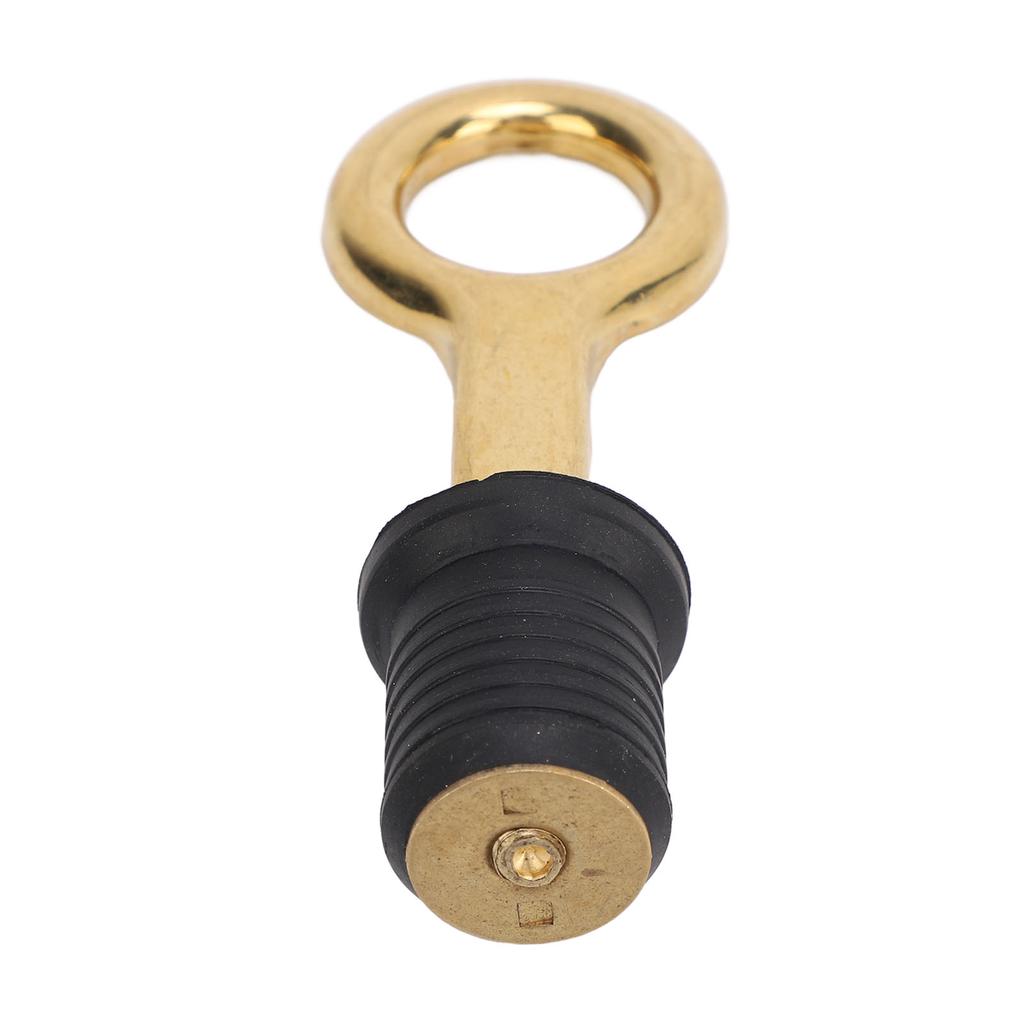 Snap Handle Drain Plug Rubber Brass Twist Design Long Lasting Marine Drain Plug for Boat Yacht Livewell