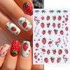 Frucht-Nagelkunst-Aufkleber Selbstklebend Zitrone Erdbeere Blaubeere Maniküre-Dekor Aufkleber Einfach anzuwenden Zuhause Salon DIY Nagelzubehör