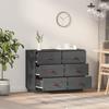 820144 vidaXL Buffet Gris 100x40x75 cm Bois massif de pin