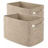 Extra-Large Hand-Woven Cotton Rope Storage Basket - Foldable Laundry Hamper for Daily Use