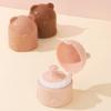 Bear Shape Empty Box Baby Powder Sub-Bottling Storage Box Empty Container Multifunctional Empty Powder Puff Boxes For Child