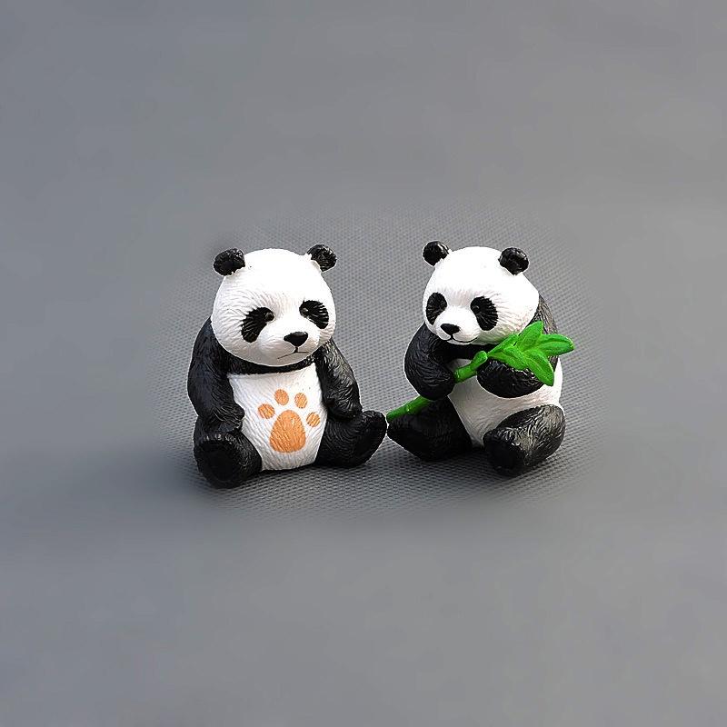 Adorable 4pcs/set Lovely Mini Panda Action Figure Collection Toys For All Ages